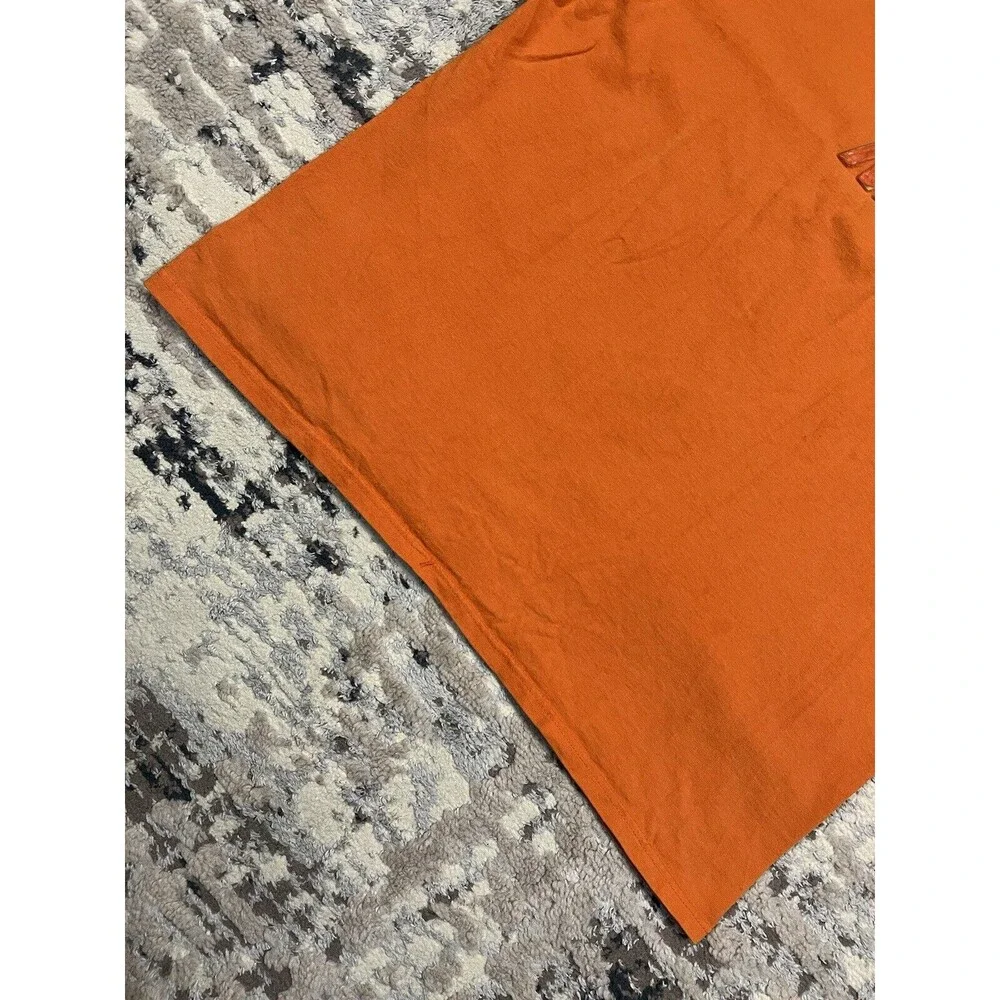 Vintage Y2K Nike Silver Tag Orange Center Nike Spell Out Shirt Size Large